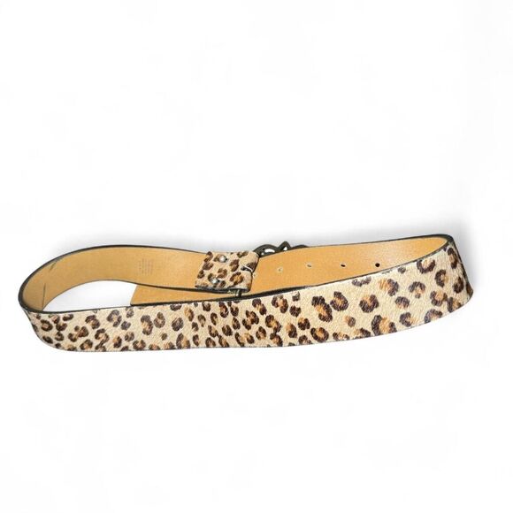 Express Women’s Leopard Print Belt M Genuine Italian Leather Made in USA - Picture 5 of 5
